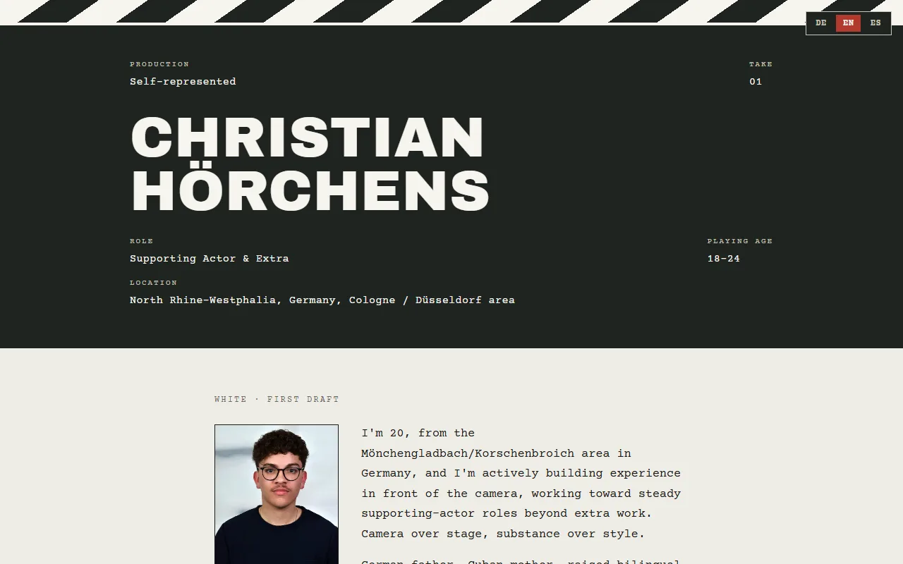 Christian Hörchens – Screenshot der Website