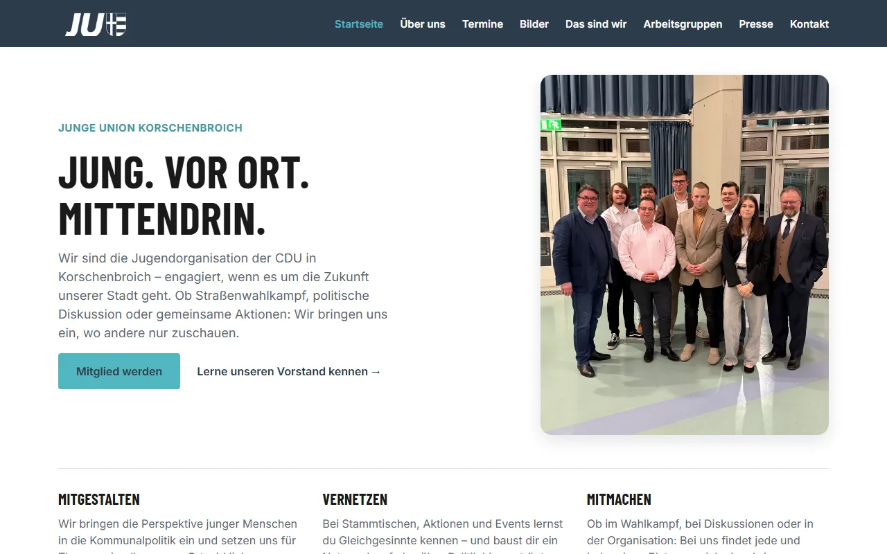 Beispiel einer von mir gebauten Website